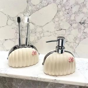 Ceramic Toothbrush Rack Shampoo Bottle Bathroom Supplies